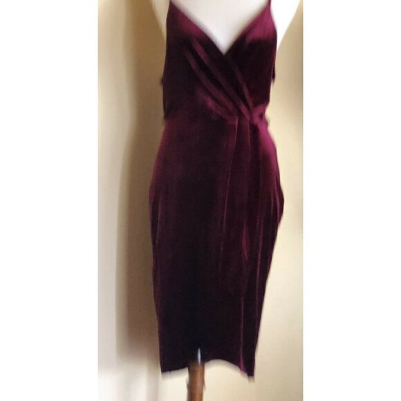 Nasty Gal Ark & Co. Womens Burgundy Velvet Dress M - Picture 11 of 11